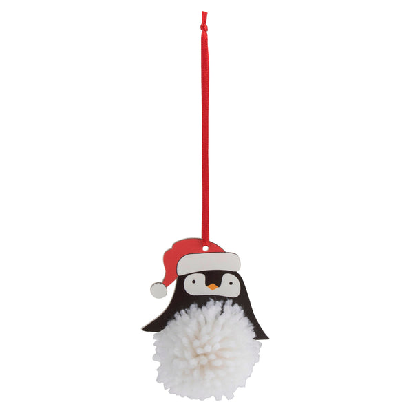 Pom Pom Decoration Kit: Christmas: Penguin: Pack of 1