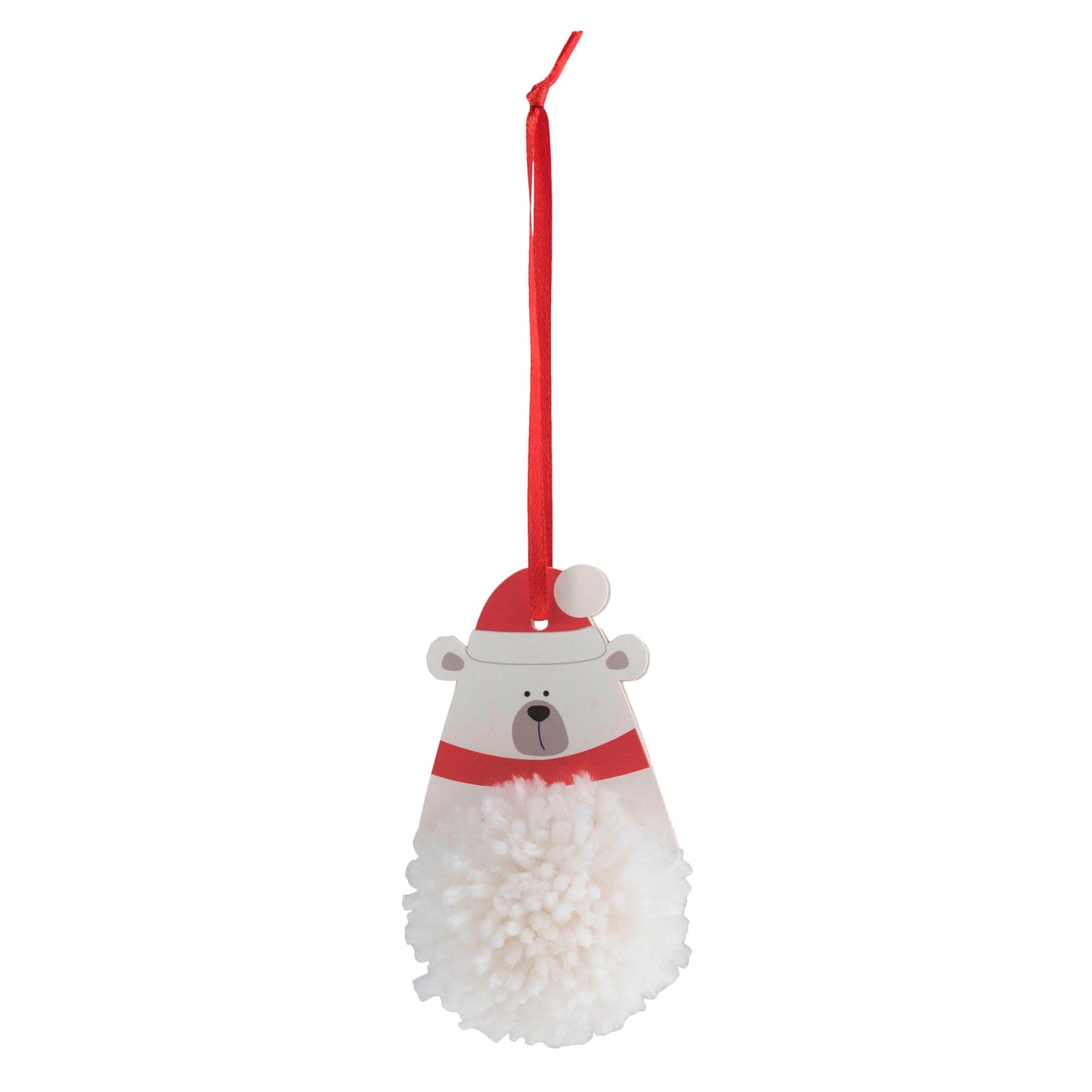 Pom Pom Decoration Kit: Christmas: Polar Bear: Pack of 1