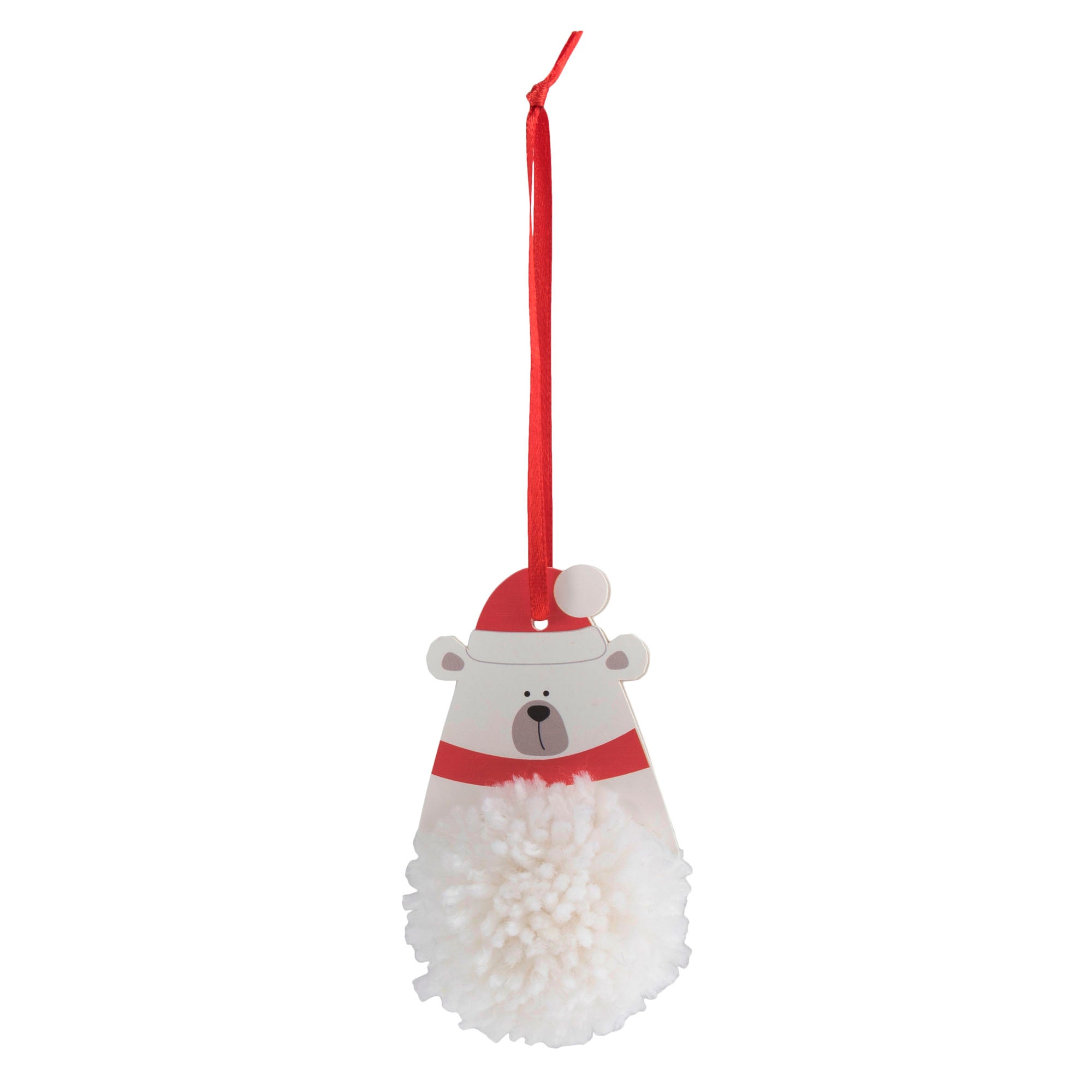 Pom Pom Decoration Kit: Christmas: Polar Bear: Pack of 1