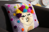 Punch Needle Kit: Cushion: Festival Llama