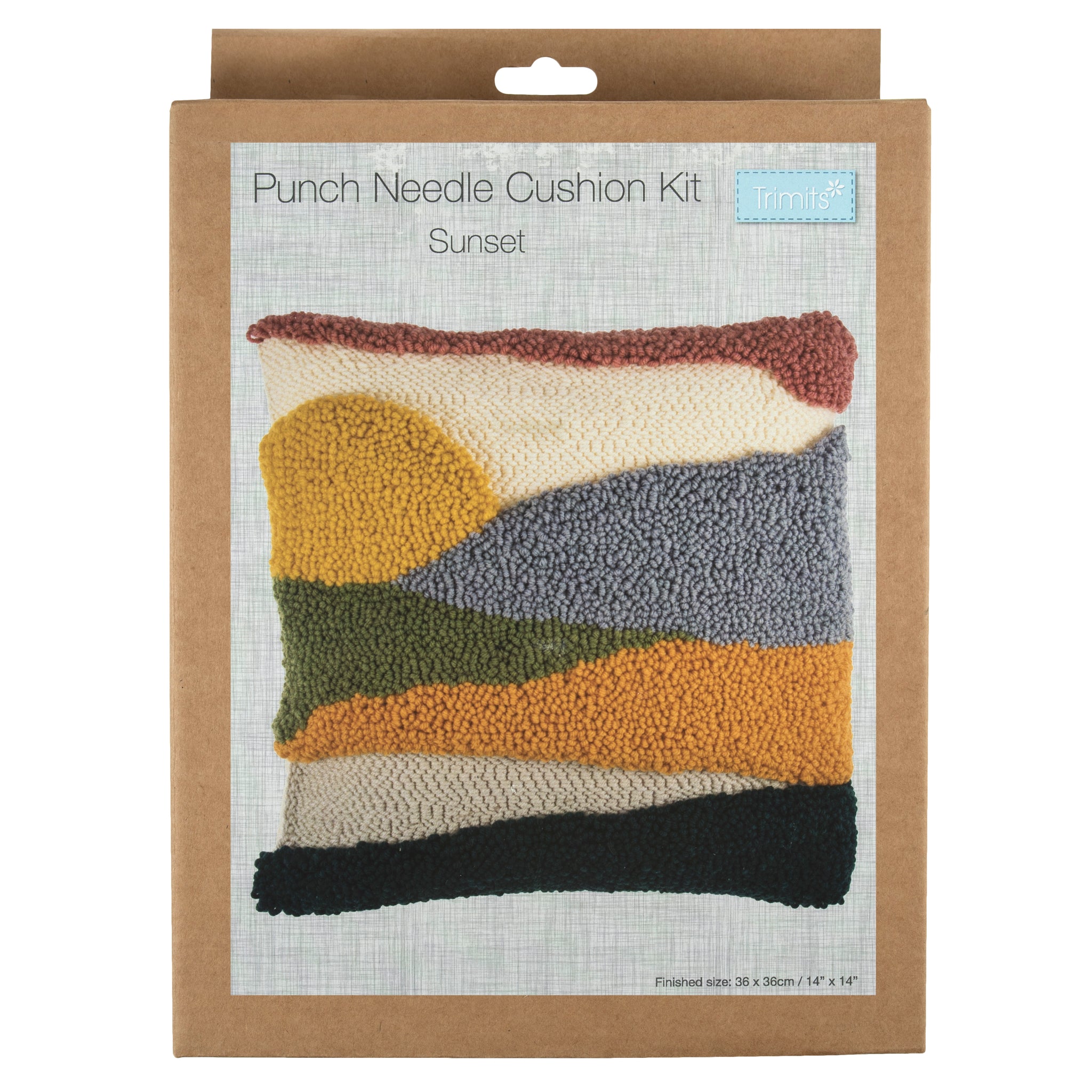 Punch Needle Kit: Cushion: Sunset