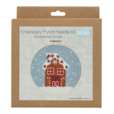 Punch Needle Kit: Floss and Hoop: Gingerbread House