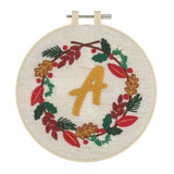 Punch Needle Kit: Floss and Hoop: Monogram Wreath
