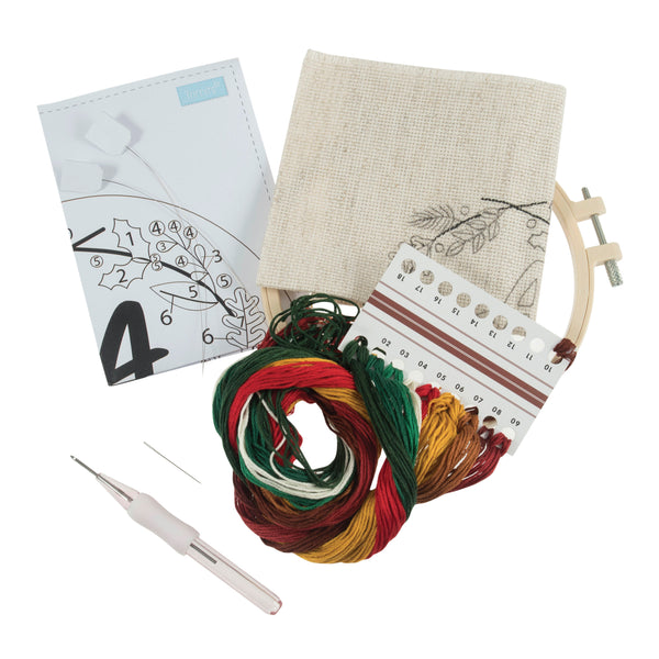 Punch Needle Kit: Floss and Hoop: Monogram Wreath