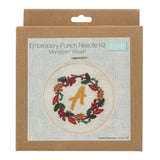 Punch Needle Kit: Floss and Hoop: Monogram Wreath