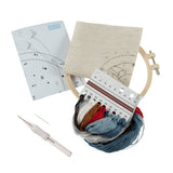 Punch Needle Kit: Floss and Hoop: Festive Dachshund