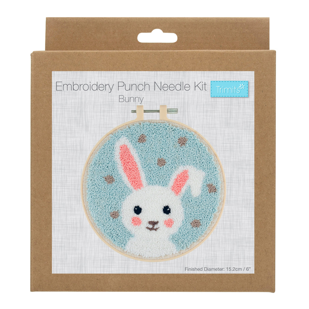 Punch Needle Kit: Floss and Hoop: Bunny