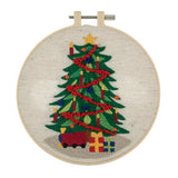 Punch Needle Kit: Floss and Hoop: Christmas Tree
