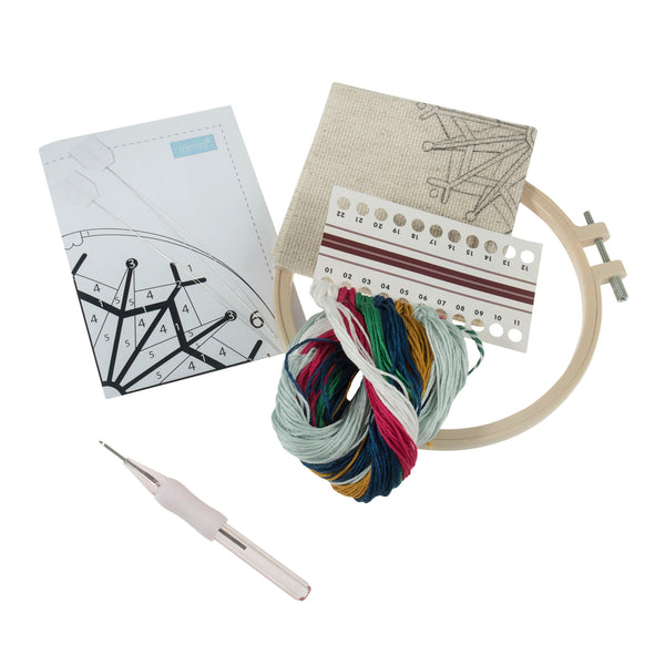 Punch Needle Kit: Floss and Hoop: Scandi Bauble