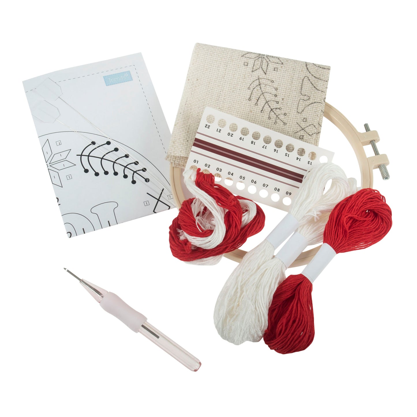 Punch Needle Kit: Floss and Hoop: Joy
