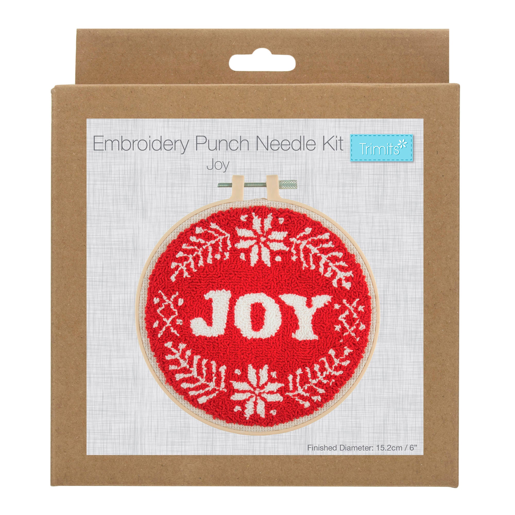 Punch Needle Kit: Floss and Hoop: Joy