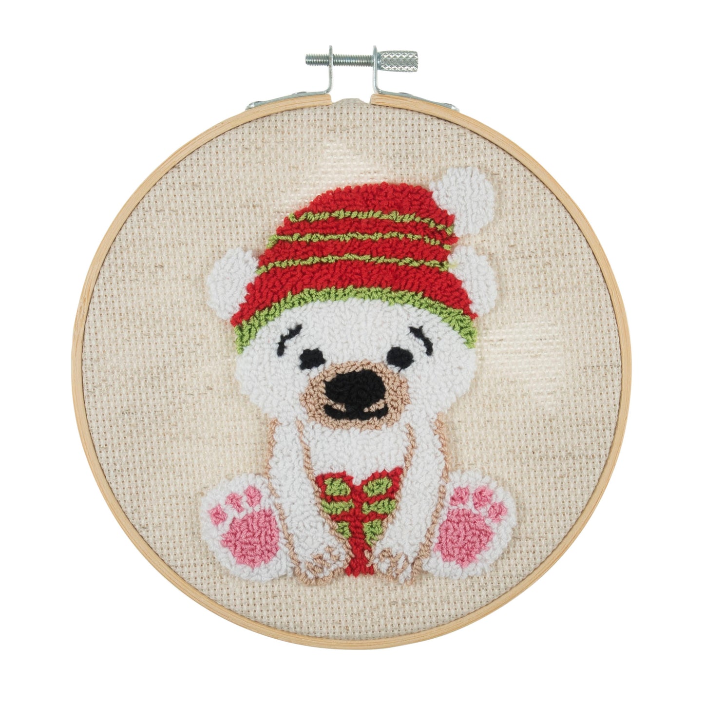 Punch Needle Kit: Floss and Hoop: Bear