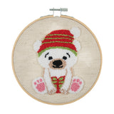 Punch Needle Kit: Floss and Hoop: Bear