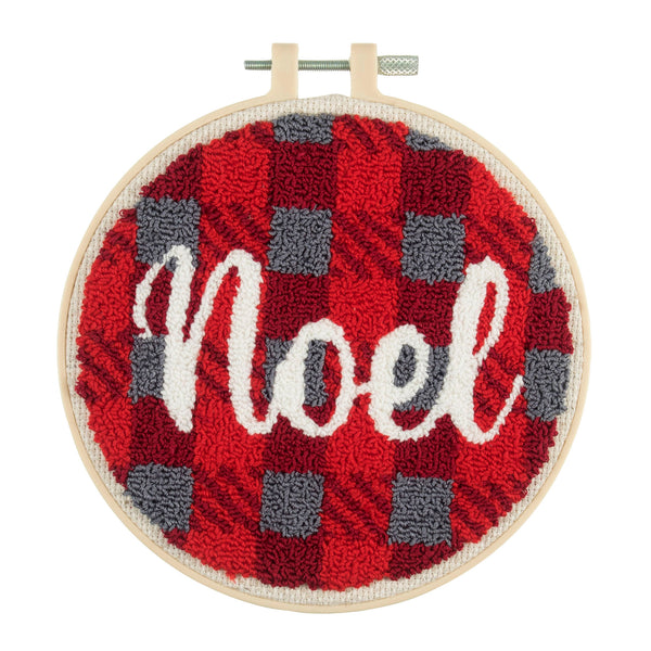 Punch Needle Kit: Floss and Hoop: Noel
