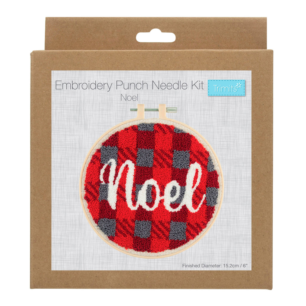 Punch Needle Kit: Floss and Hoop: Noel