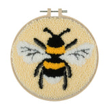 Punch Needle Kit: Yarn and Hoop: Bee
