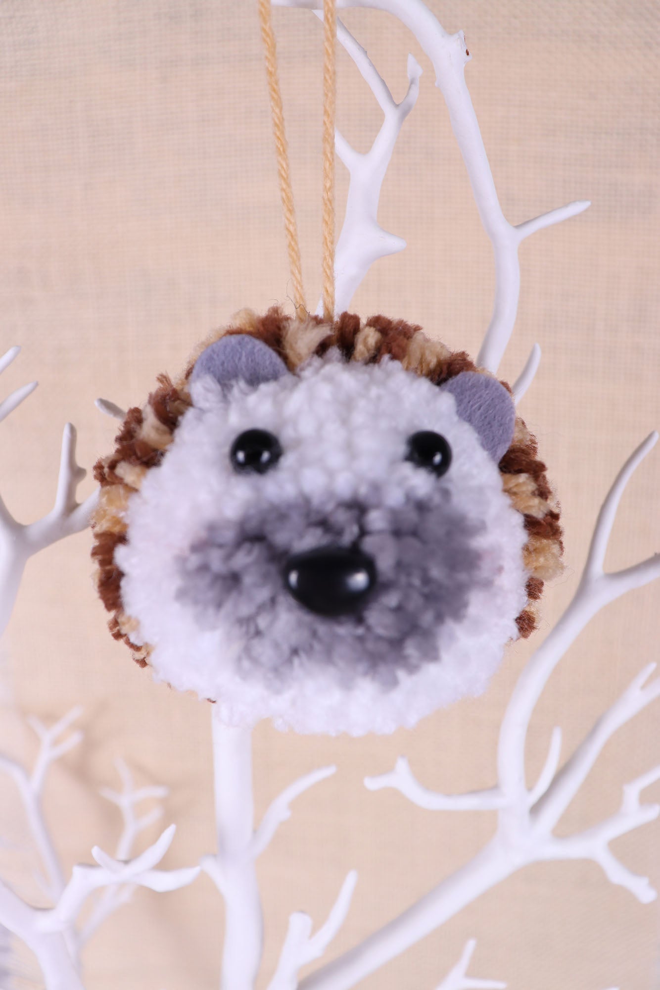 Pom Pom Decoration Kit: Hedgehog: Pack of 1