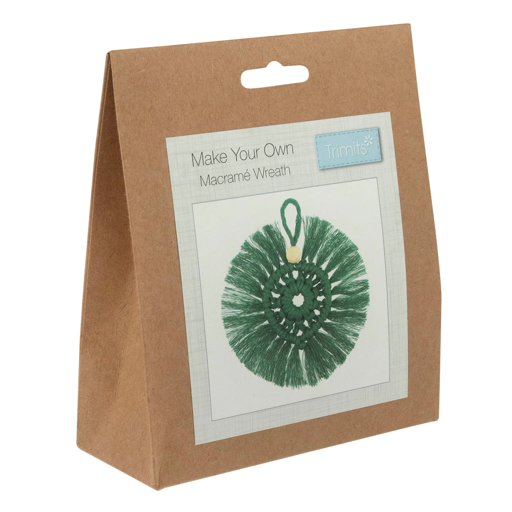 Macrame Kit: Decoration: Wreath: Green