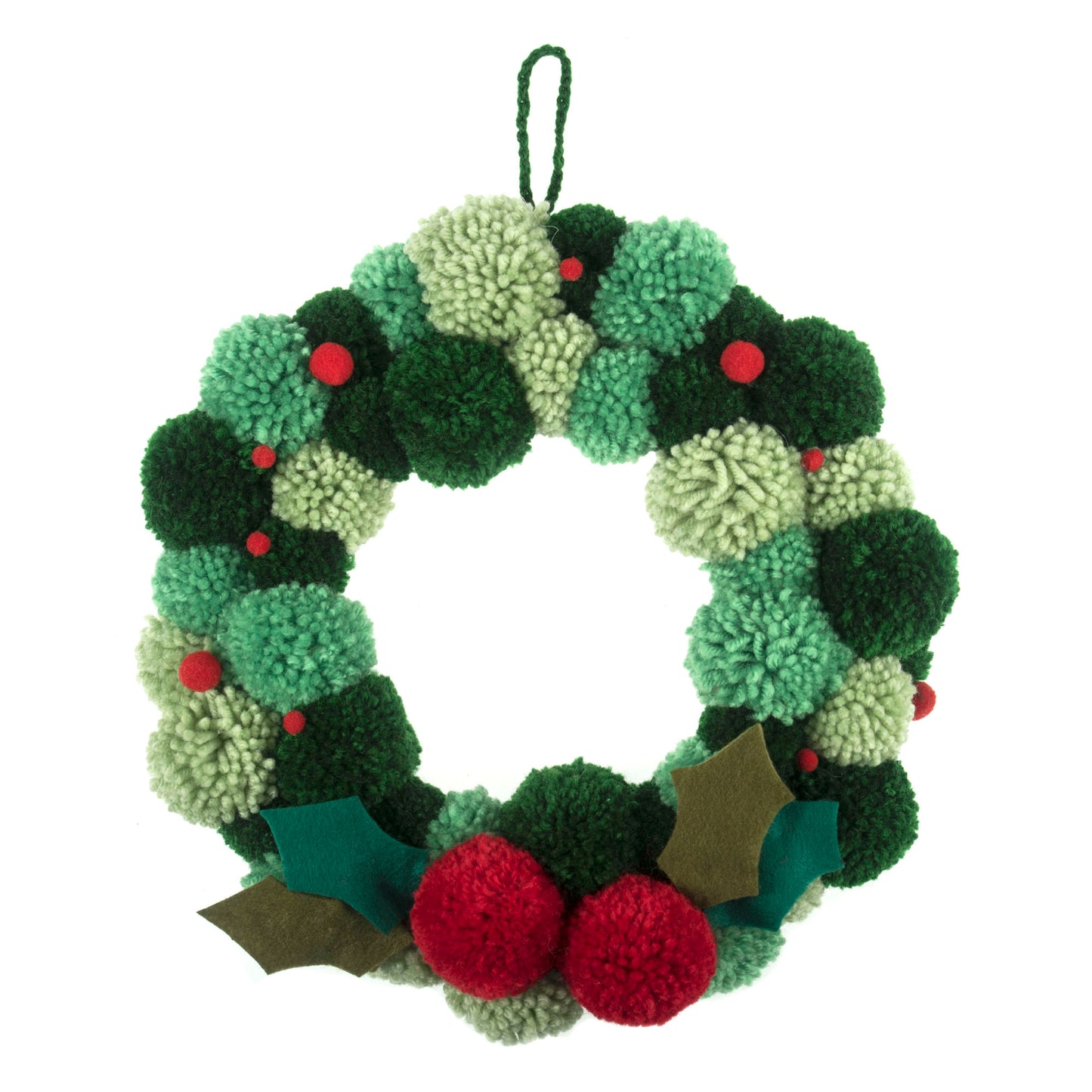 Pom Pom Wreath Kit: Green: Pack of 1