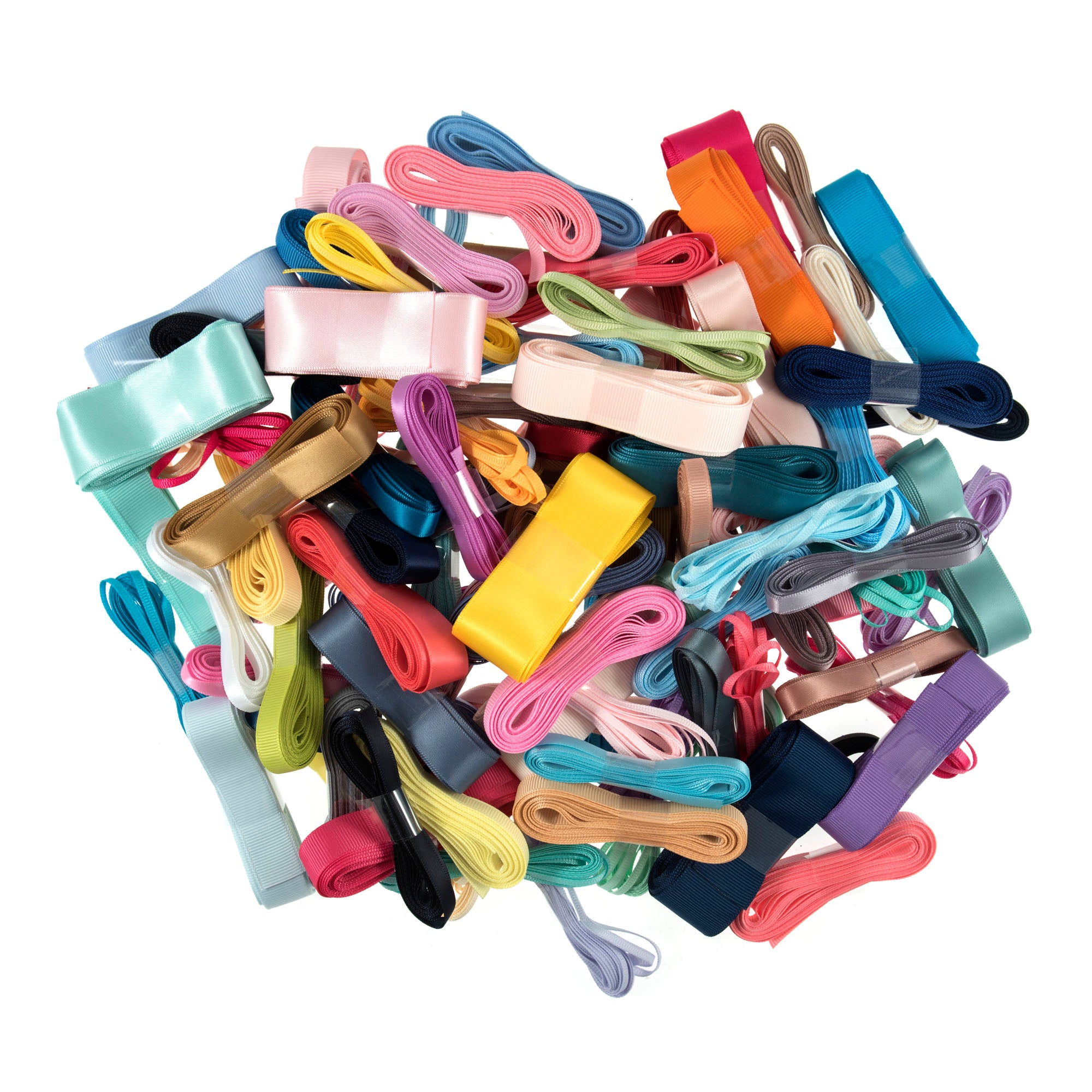 Ribbon Bundles: Plain Standard Widths: 3m x 3mm-25mm: 100 Pieces
