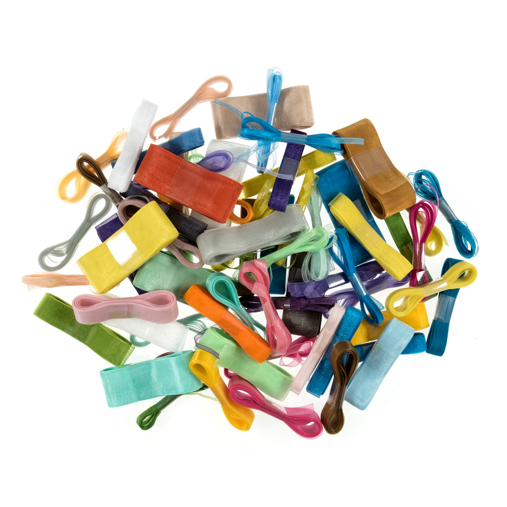 Ribbon Bundles: Assorted Bundle Including Sheers: 3m x 3mm-25mm: 100 Pieces
