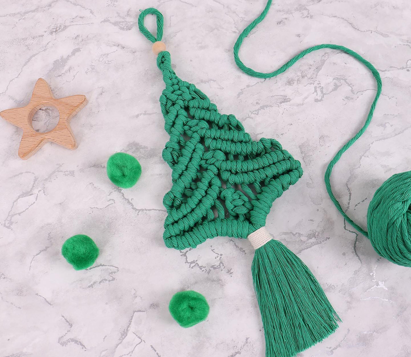 Macrame Kit: Decoration: Tree: Green