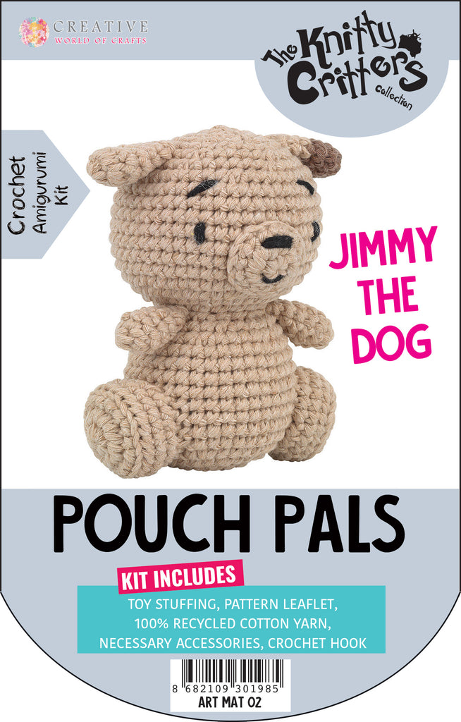 Knitty Critters - Pouch Pals - Jimmy The Dog