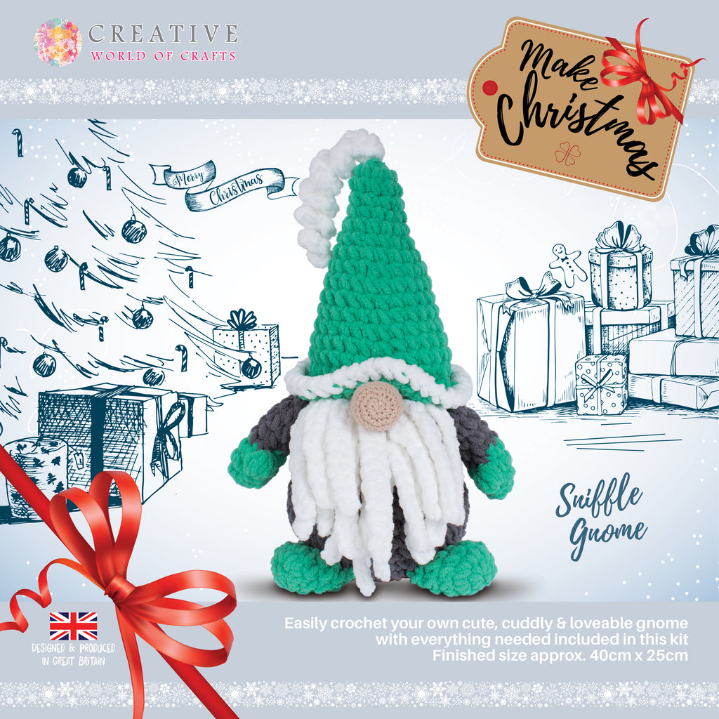 Knitty Critters - Make Christmas Crochet Kit - Sniffles Gnome