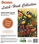 Latch Hook Kit: Rug: Blue Tits