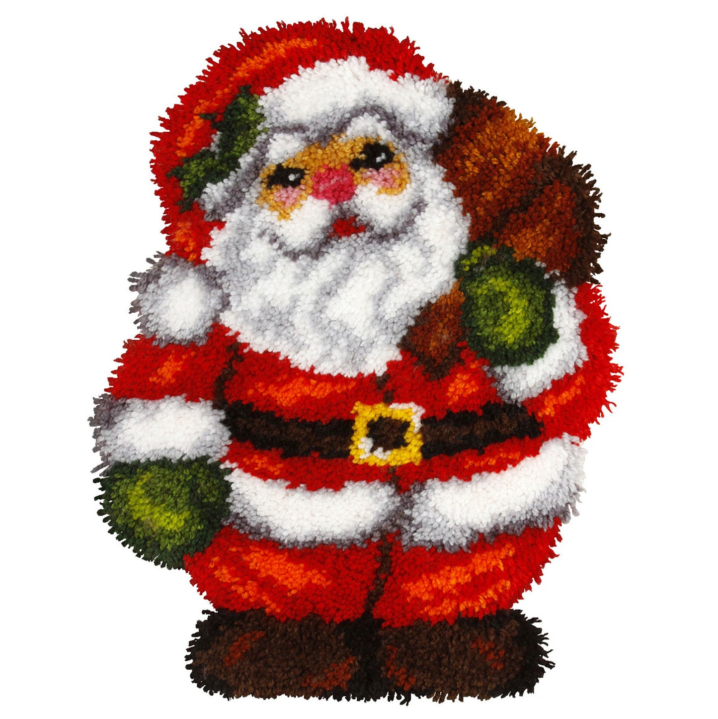 Latch Hook Kit: Cushion: Shaped: Santa