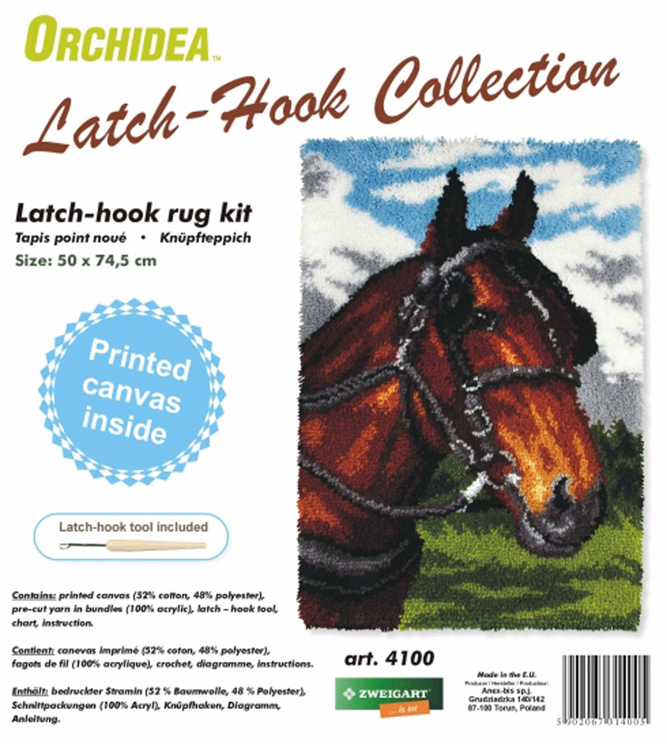 Latch Hook Kit: Rug: Horse