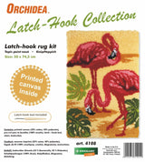 Latch Hook Kit: Rug: Flamingo