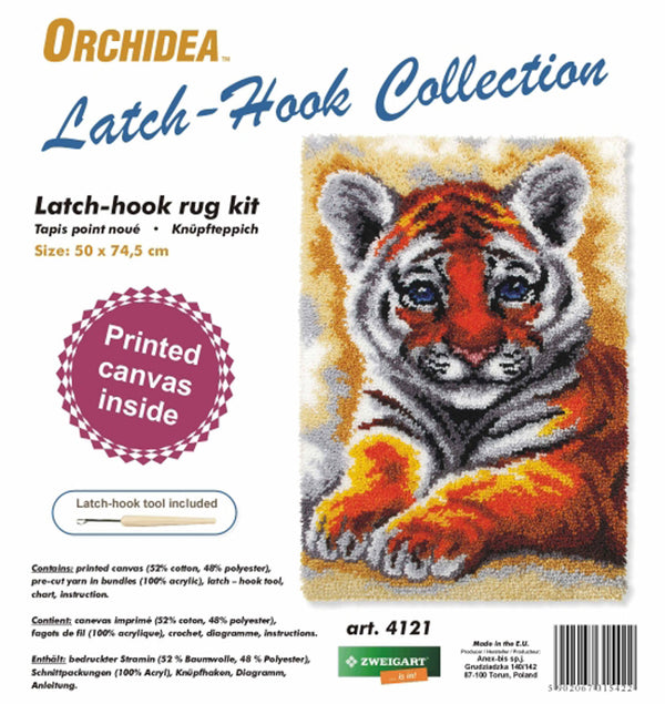 Latch Hook Kit: Rug: Young Tiger