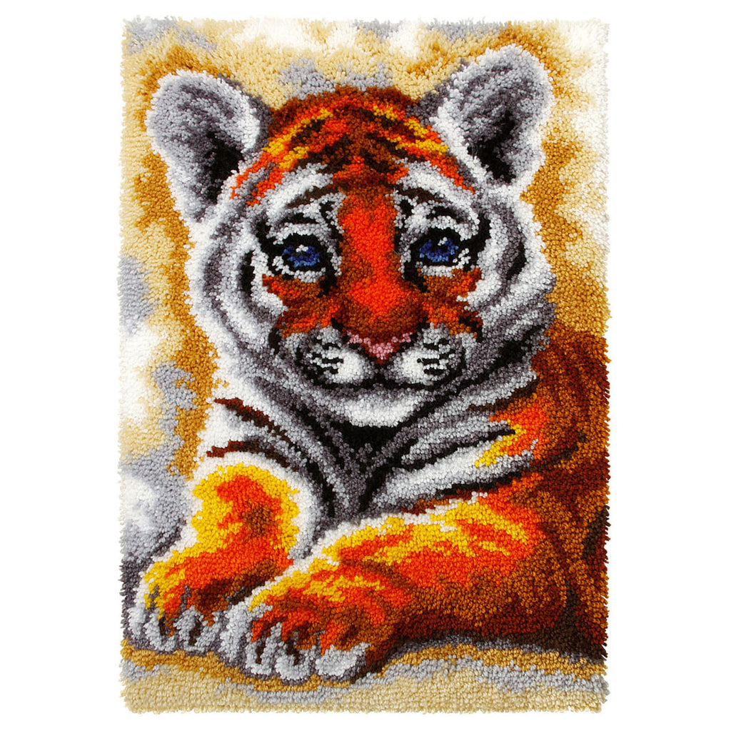Latch Hook Kit: Rug: Young Tiger