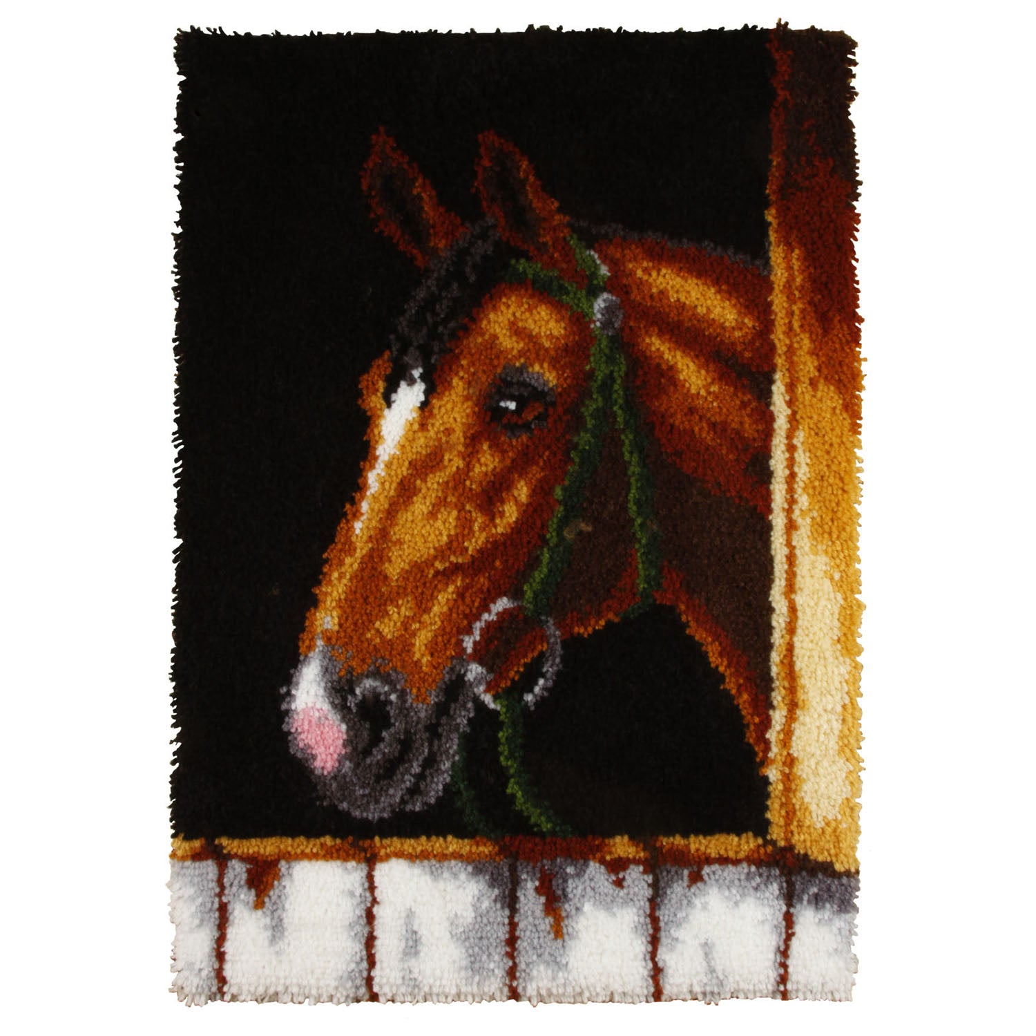 Latch Hook Kit: Rug: Bay Horse Head
