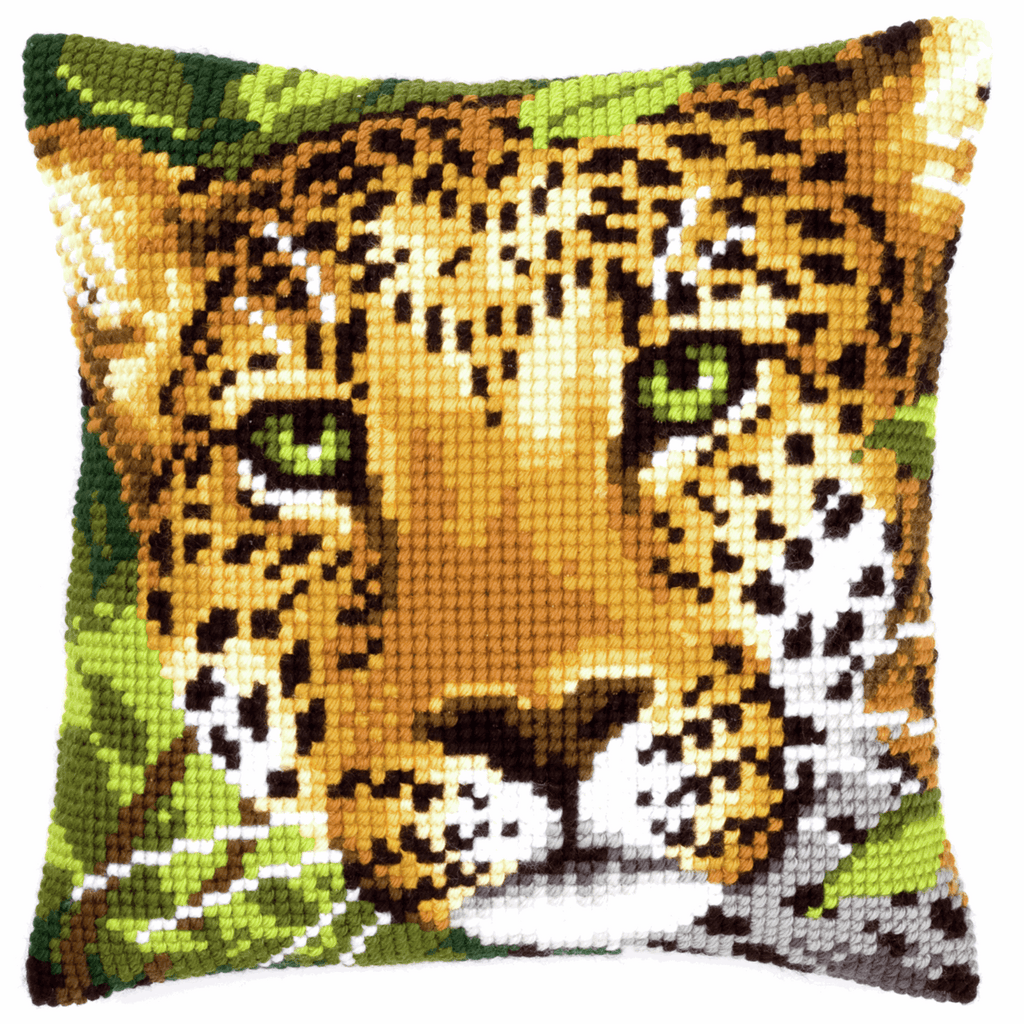 Vervaco Cushion Cross Stitch Kit Leopard PN-0144823