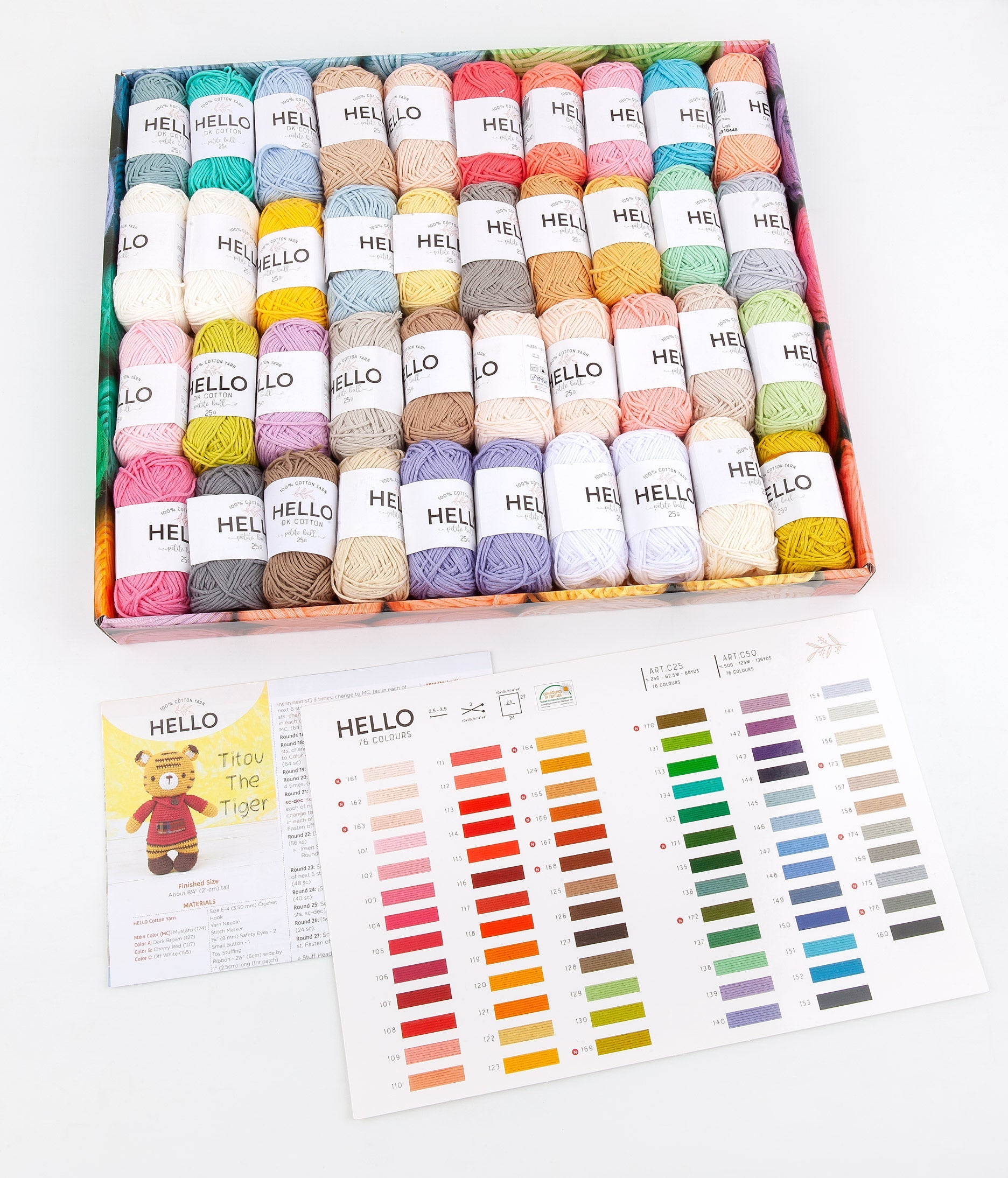 Hello Cotton Yarn - 40 x 25g Ball Collection - PASTELS