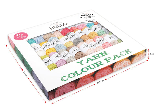 Hello Cotton Yarn - 40 x 25g Ball Collection - PASTELS