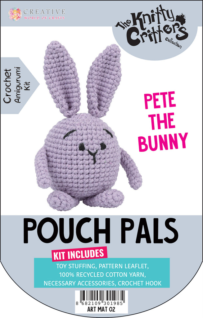 Knitty Critters - Pouch Pals - Pete The Bunny