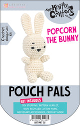 Knitty Critters - Pouch Pals - Popcorn The Bunny