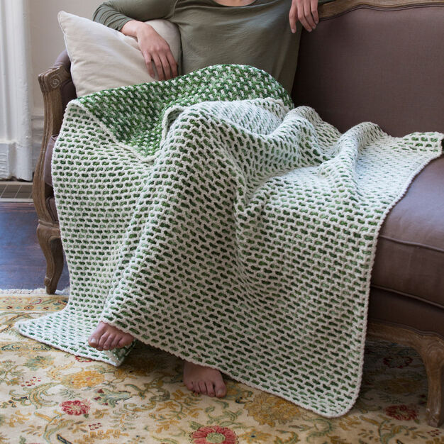 CROCHET KIT - Red Heart Top O' The Mornin' Throw