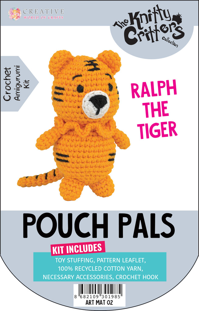 Knitty Critters - Pouch Pals - Ralph The Tiger