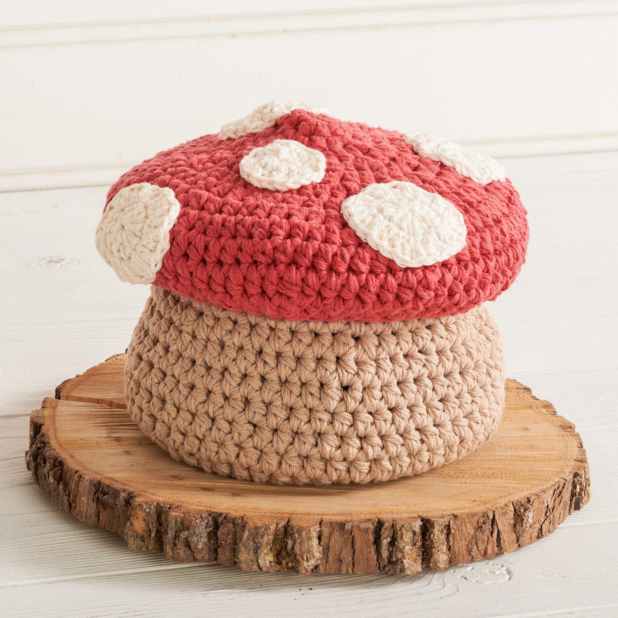 CROCHET KIT - Lily Sugar 'n Cream Crochet Lidded Toadstool Basket