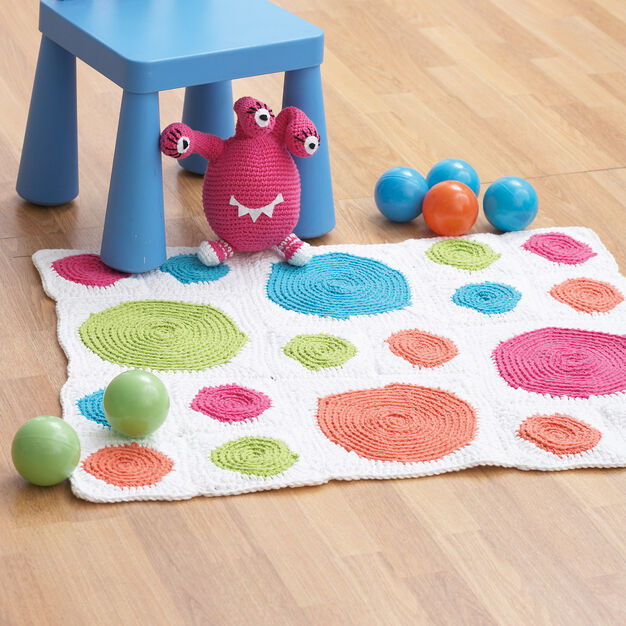 CROCHET PATTERN DOWNLOAD - Lily Sugar 'n Cream Connect The Dots Crochet Rug