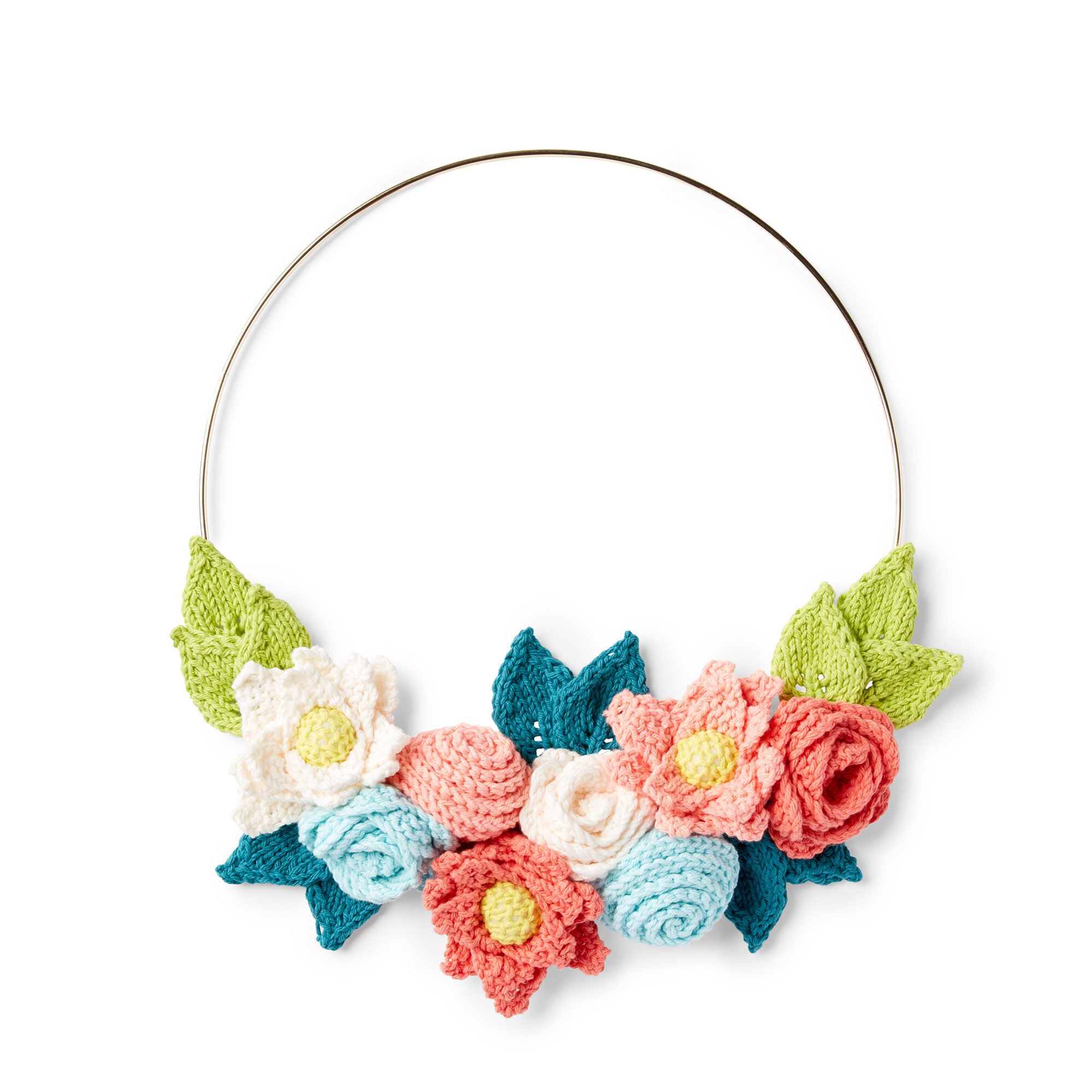 KNITTING PATTERN DOWNLOAD - Lily Sugar 'N Cream - In Bloom Knit Wreath