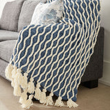 KNITTING PATTERN DOWNLOAD - Trellis & Tassles Knit Afghan