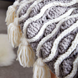 KNITTING PATTERN DOWNLOAD - Trellis & Tassles Knit Afghan