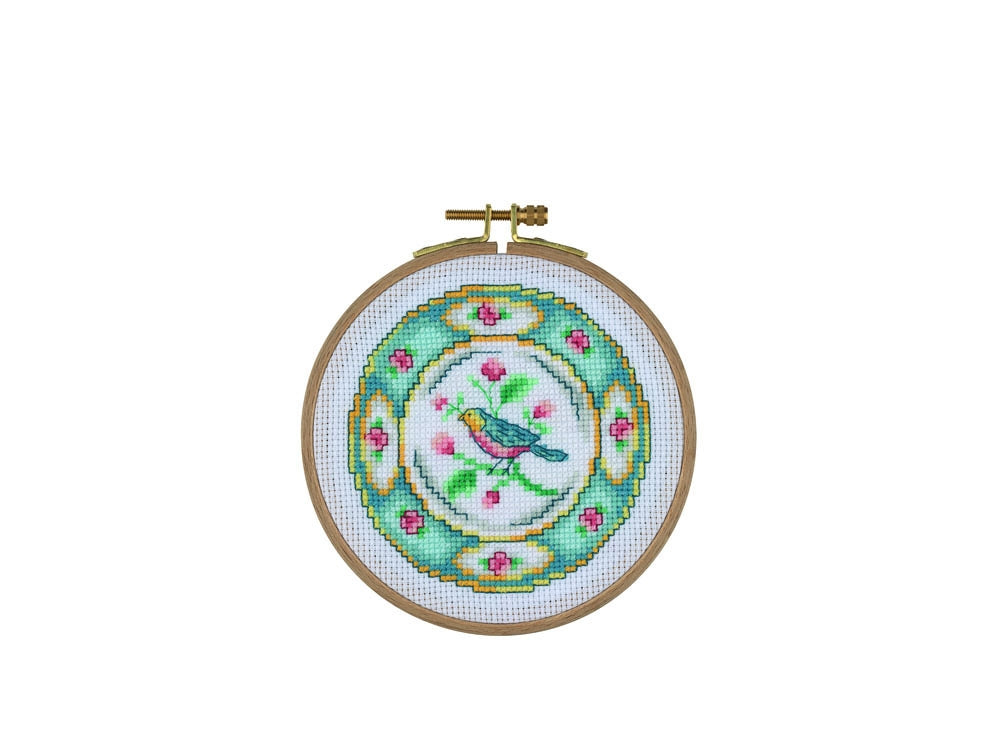 Counted Cross Stitch Kit - ACS04 - Bird Plate