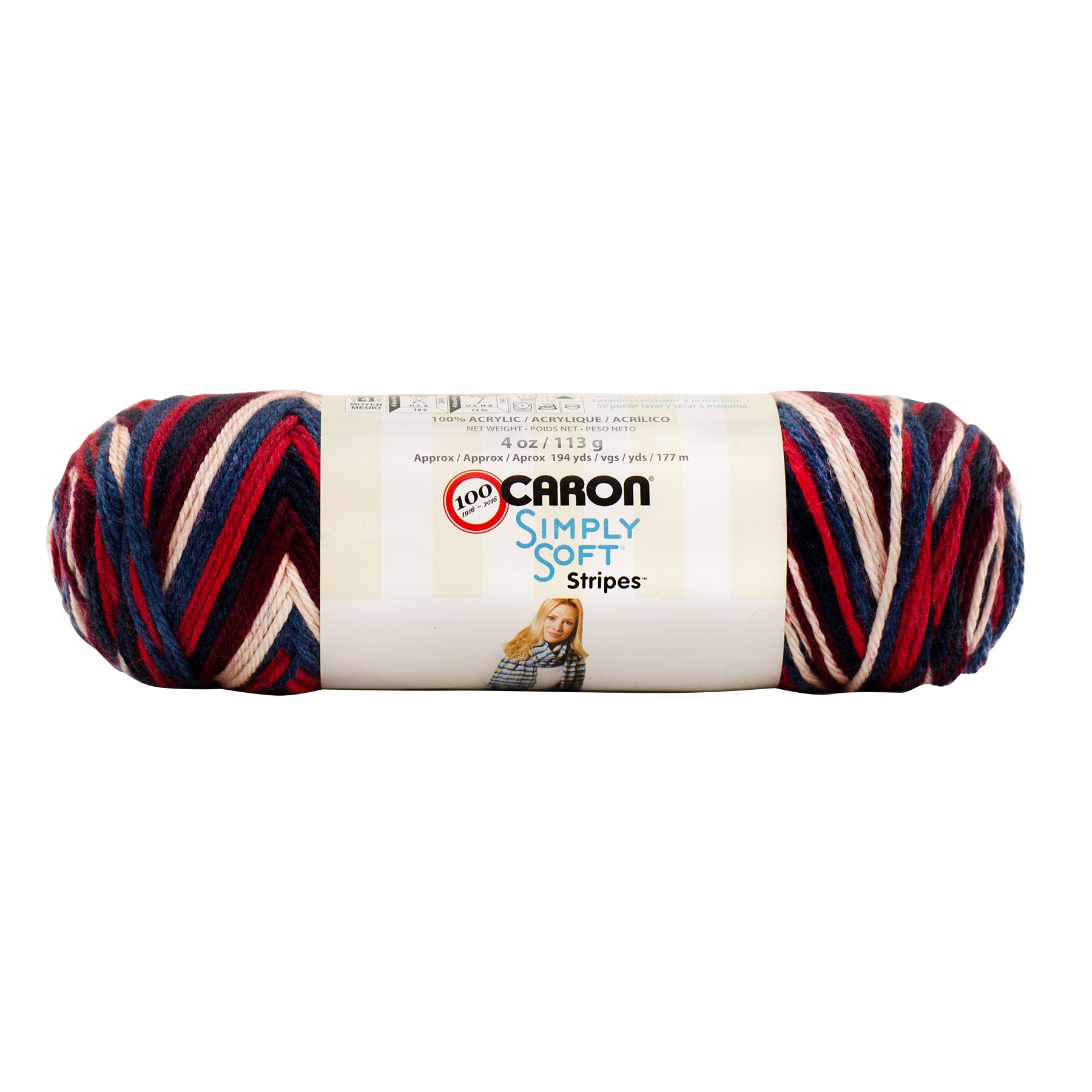 Caron - Simply Soft Aran Yarn 141g - Stripes