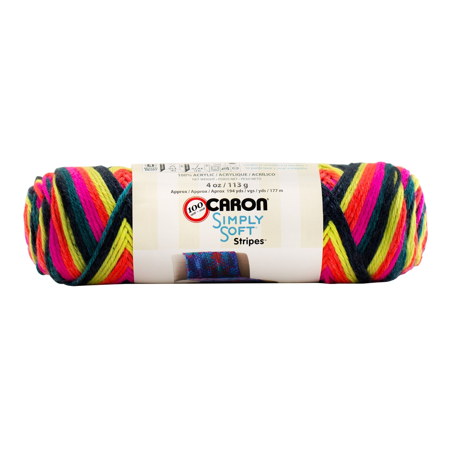 Caron - Simply Soft Aran Yarn 141g - Stripes